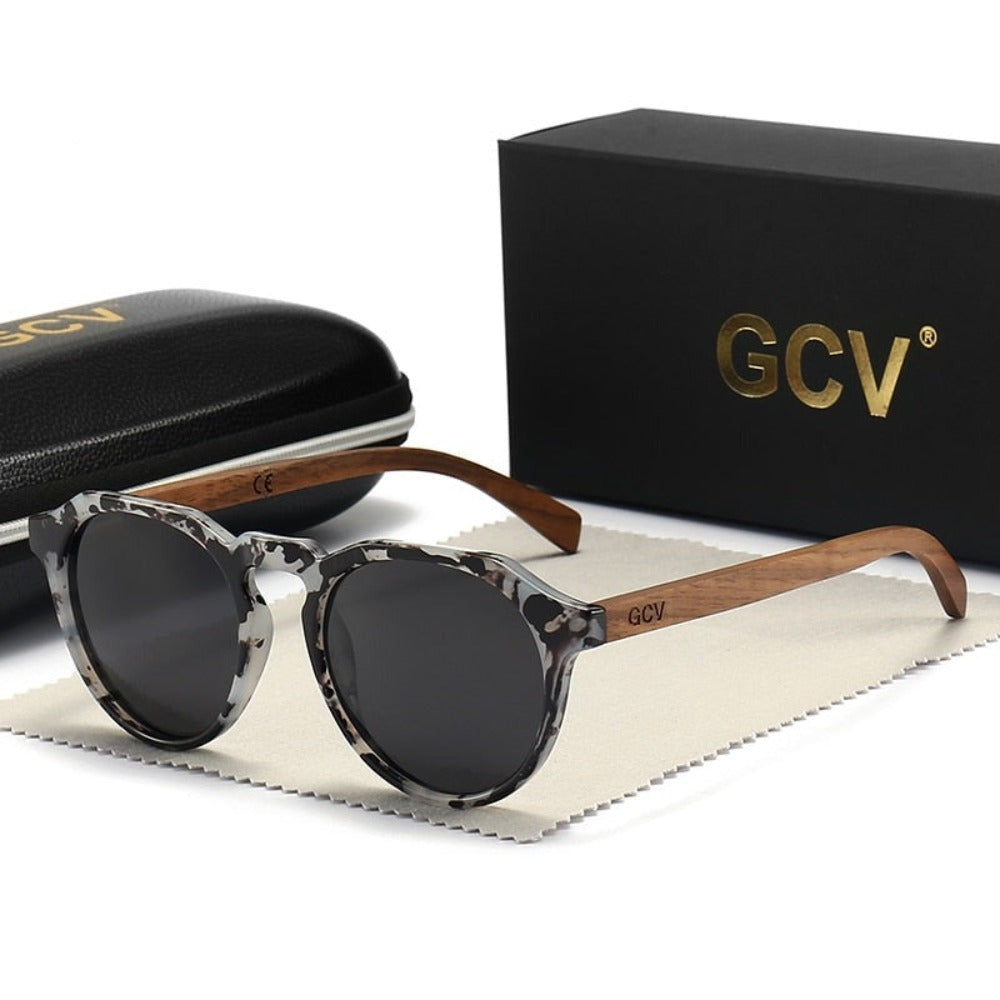 wootswood-lunettes-soleil-polarisées-coffret-monture-léopard-bois-noyer-verres-noir