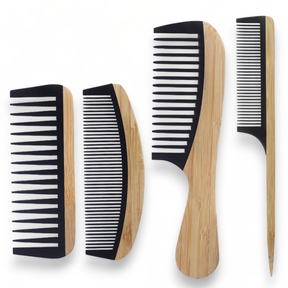 wootswood-quatre-peigne-bois-bambou-noir-démêlant-lissant