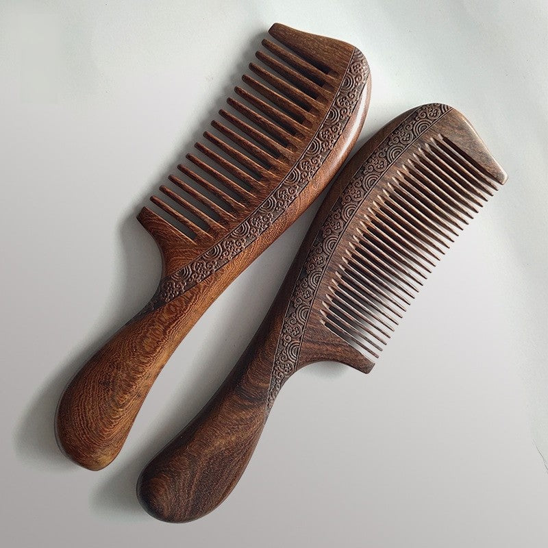 wootswood-peigne-antistatique-gravé-bois-santal-cadeau-cheveux-long-frisé-crépu