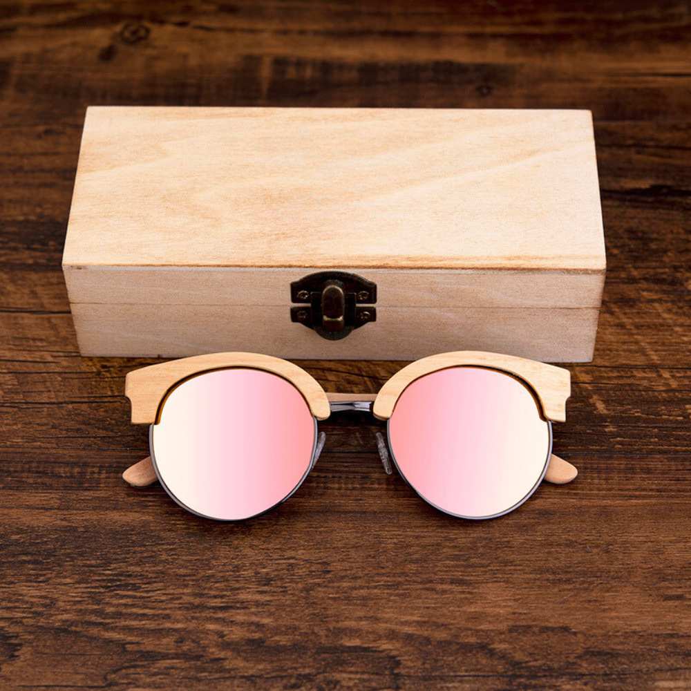 wootswood-monture-solaire-polarisé-bois-paire-de-lunette-bambou-rose-sakura-coffret