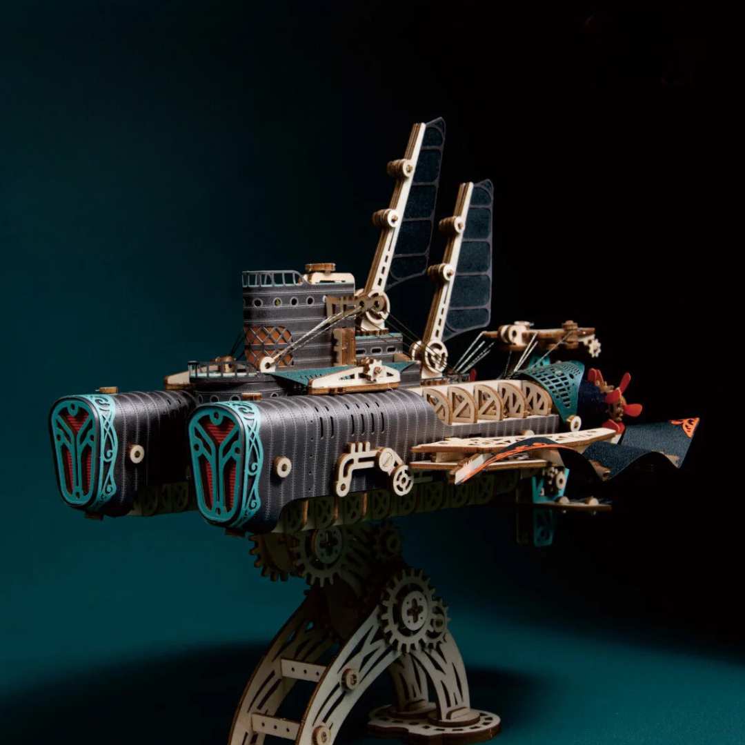 wootswood-nautilus-gris-steampunk-bois-puzzle-3D-construction-jules-verne-maquettebois-présentation
