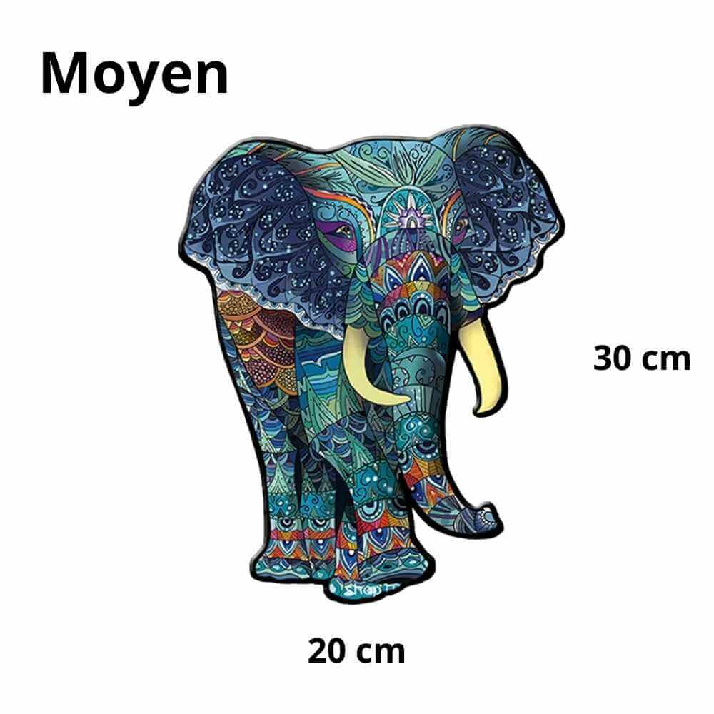wootswood-puzzles-jigsaw-bois-photo-la-marche-de-l'éléphant-moyen