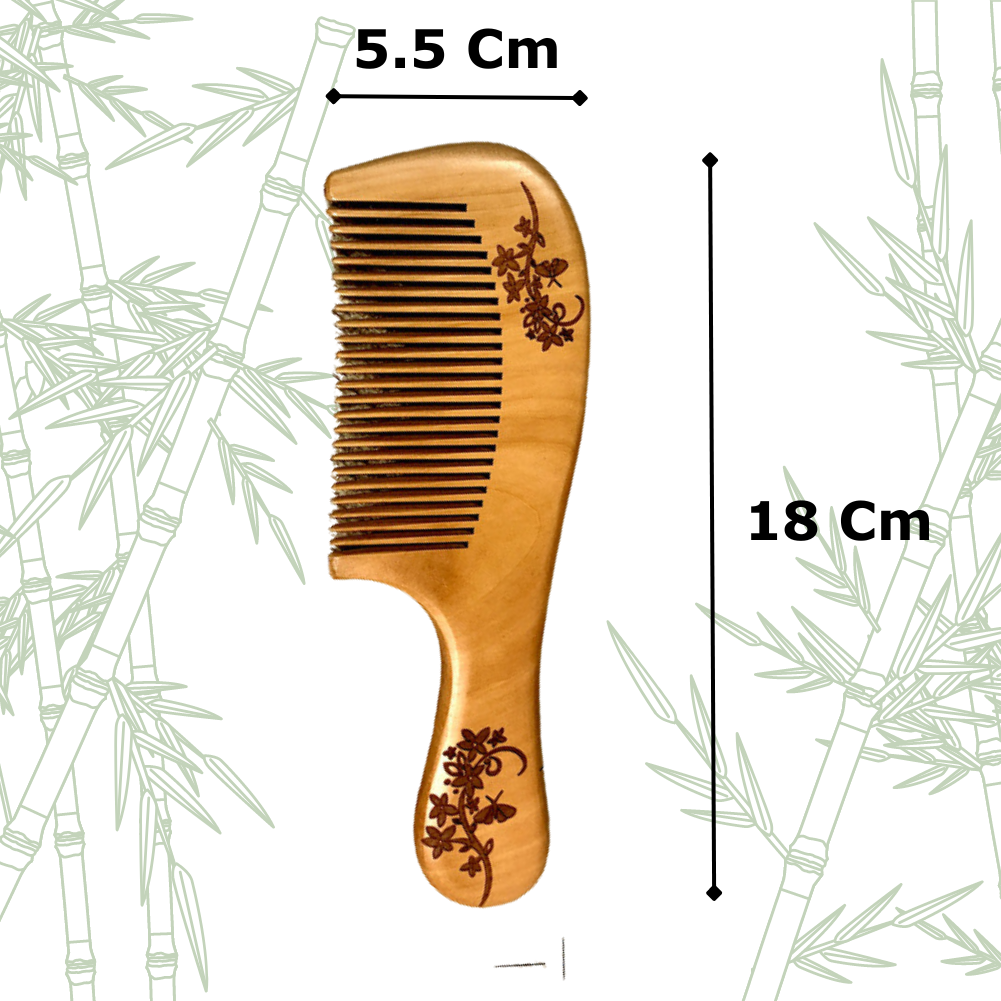 wootswood-peigne-avec-manche-bois-pêcher-peche-antistatique-lissage-cheveux