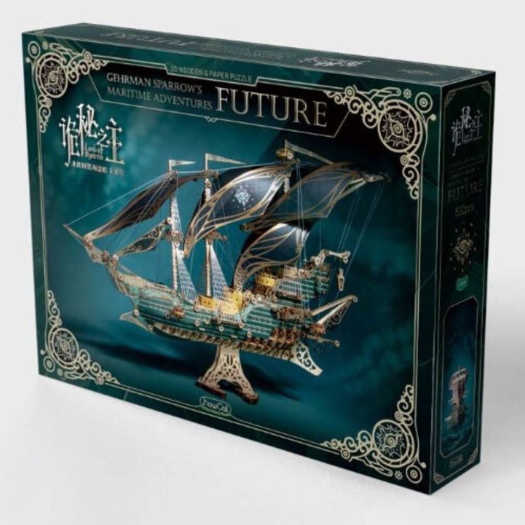 Puzzle 3D en bois - Bateau Pirate Emeraude