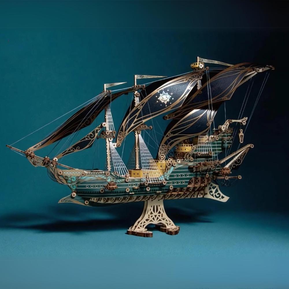 maquette-bateau-steampunk-bois-puzzle3D-presentaion-vert