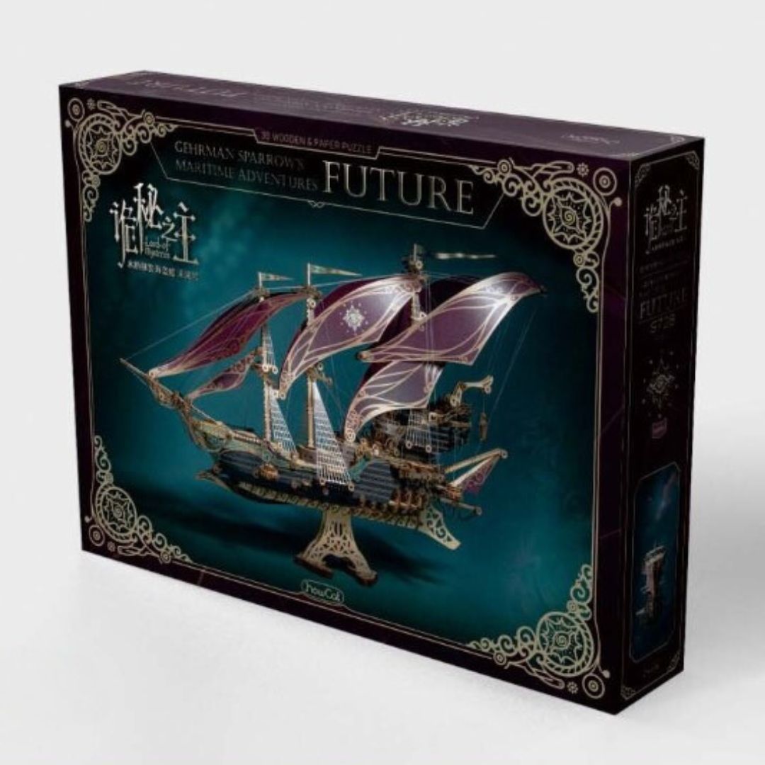 Puzzle 3D en bois - Bateau Pirate Améthyste