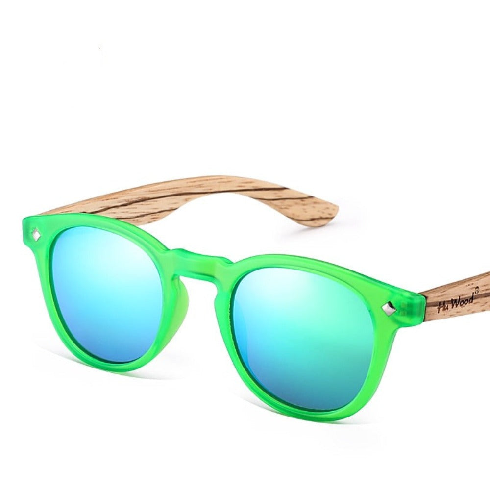 wootswood-lunettes-soleil-enfant-polarisées-bois-protecion-sécurté-solaire-verres-lentille-vert-vert-garcon-fille