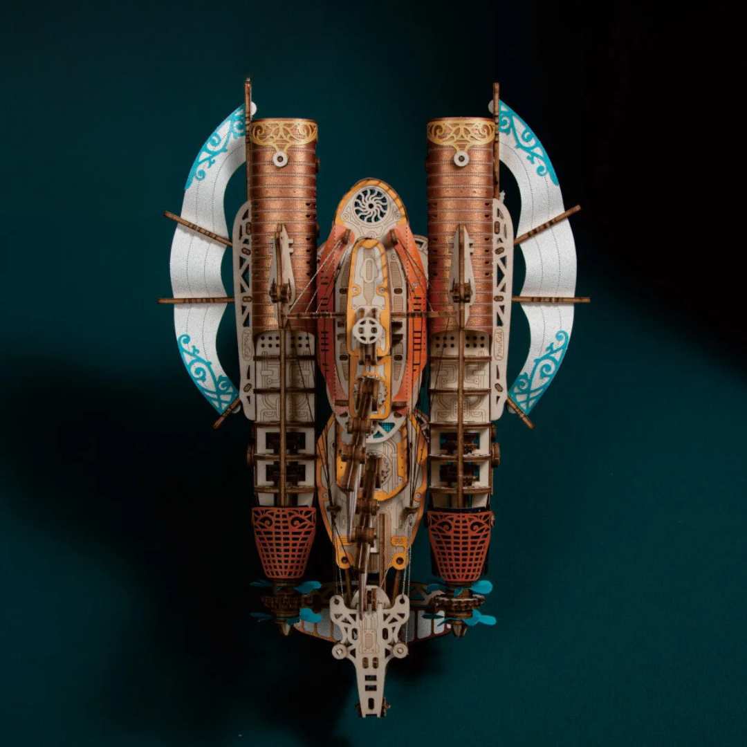 nautilus-cuivre-puzzle-3D-maquette-bateau-vaisseau-steampunk-bois-jules-verne-image2-vue dessus