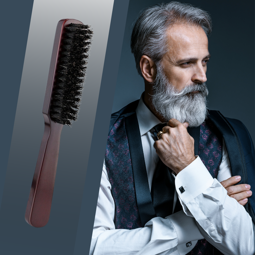 Wootswood-brosse à barbe-cheveux-bois-pourpre-homme-poils-de-sanglier