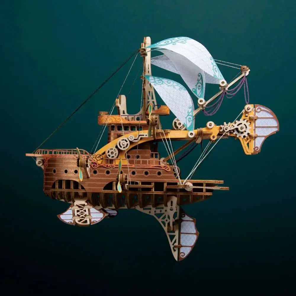 Wootswood - Le Nautilus cuivre - Maquette - Puzzle 3D en bois
